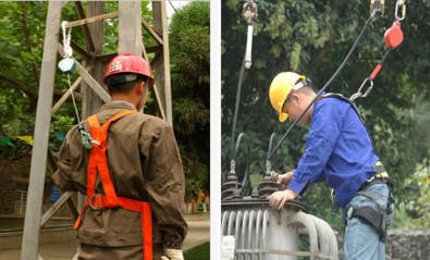 安全防墜器作業圖